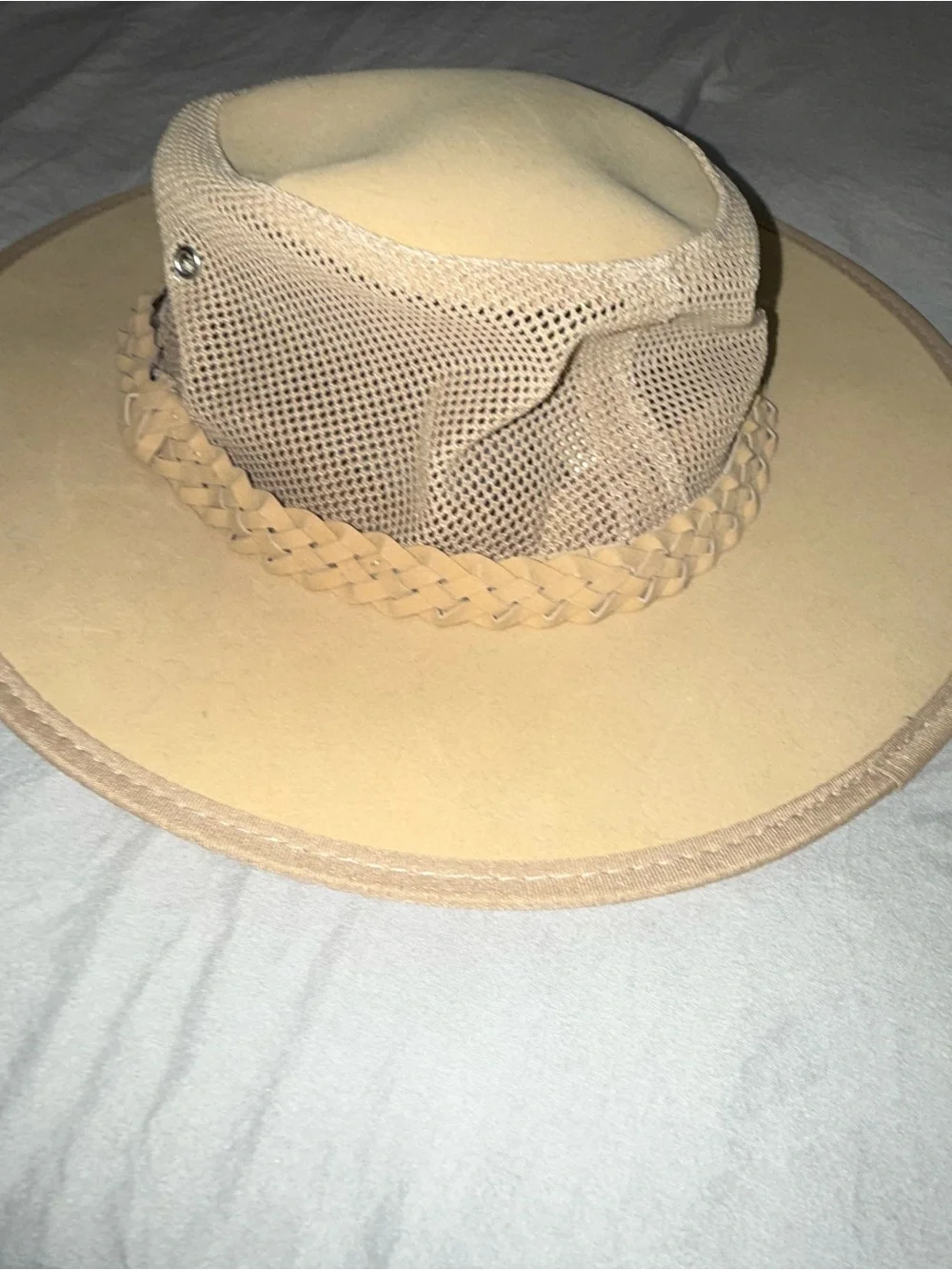 DPC Dorfman Pacific Co Tan Mesh Safari Hat